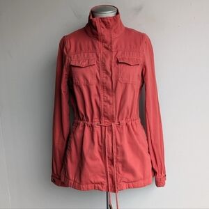 Coral 100% Cotton Utility Jacket